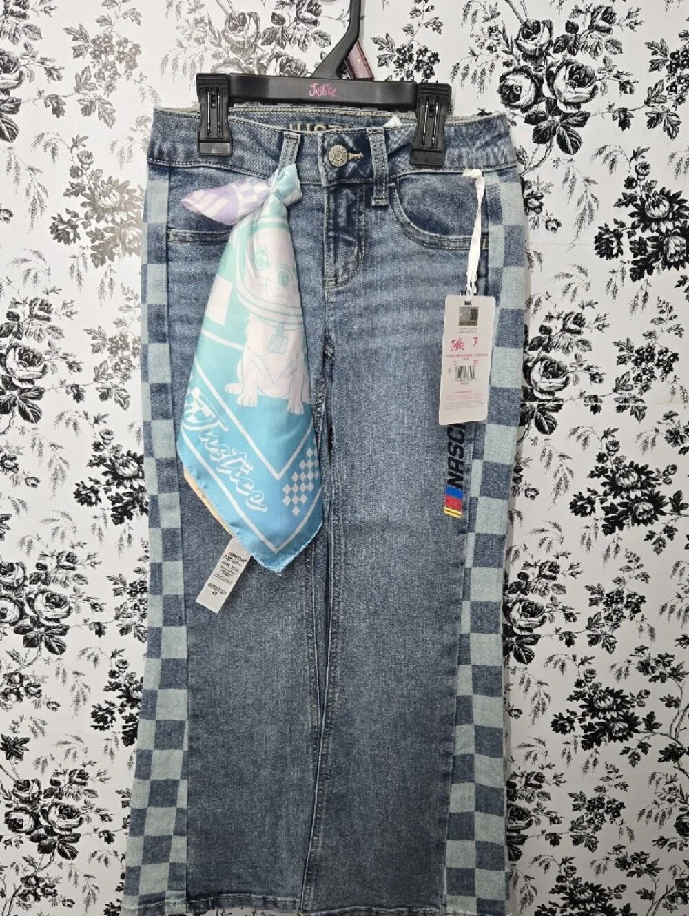 Nascar X Justice Collaboration Denim Jean Sizes 7, 8, 10, Or 12
